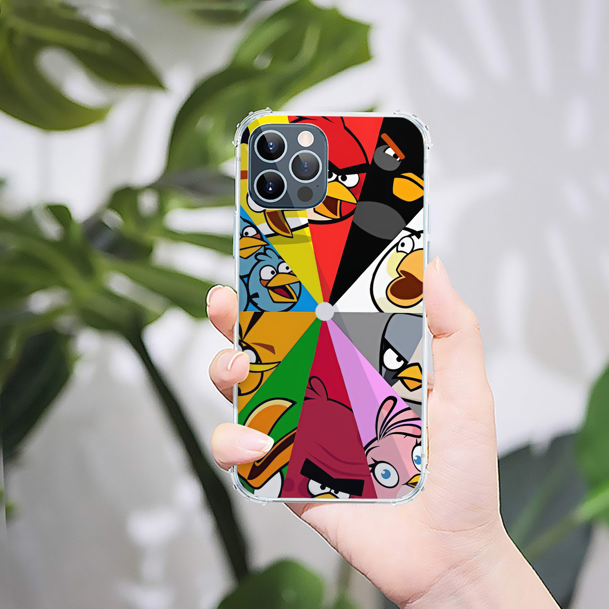（画像用） Angry Birds アングリーバード 【iPhone 12シリーズ対応】透明スマホケース（クリアソフトケース）